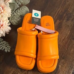 Wild Fable Orange Slide Sandals